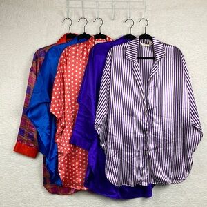 Victoria’s Secret 5 vintage sleepwear shirts M-L sizes. In need of repair.